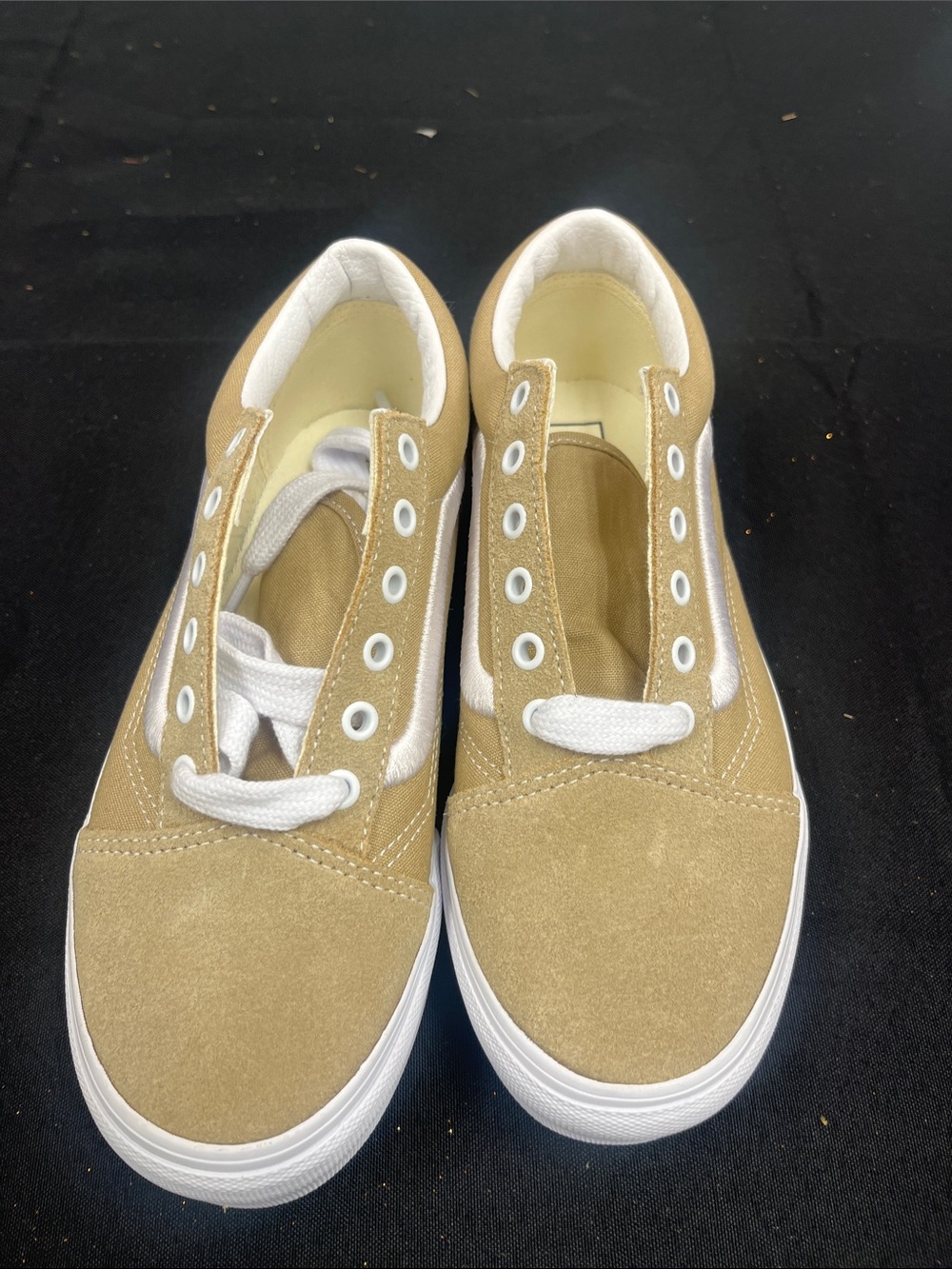 Vans Women's Low-Top Sneakers in Tan with White Accents